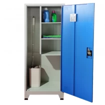 Dulap metalic materiale curatenie, cu picioare, 60x40x190 cm, gri/albastru