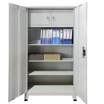 Fiset metalic Eco, caseta siguranta, 3 polite si picioare, 90x40x190cm