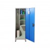 Dulap metalic materiale curatenie, cu picioare, 60x40x190 cm, gri/albastru