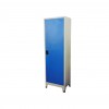Dulap metalic materiale curatenie, cu picioare, 60x40x190 cm, gri/albastru