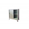 Fiset metalic Eco mini, usi glisante 90x40x100cm, cu picioare