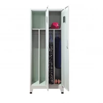 Vestiar metalic 2 usi compartimentat, 80x45x190cm, cu picioare