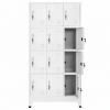 Vestiar metalic 12 cusete, cu picioare, 90x45x190cm