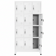Vestiar metalic 12 cusete, cu picioare, 90x45x190cm