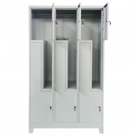 Vestiar metalic 3x6 usi, in Z, cu picioare 120x45x190cm 