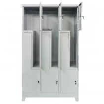 Vestiar metalic 3x6 usi, in Z, cu picioare 120x45x190cm 